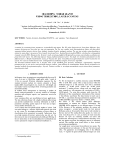 DESCRIBING FOREST STANDS USING TERRESTRIAL LASER-SCANNING