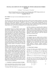 SPATIAL LOCATION ON CITY 3D MODELING WITH CLOSE-RANGE STEREO IMAGES