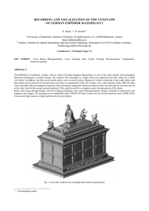 RECORDING AND VISUALIZATION OF THE CENOTAPH OF GERMAN EMPEROR MAXIMILIAN I
