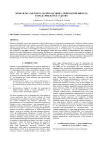 MODELLING AND VISUALIZATION OF THREE DIMENSIONAL OBJECTS USING CLOSE RANGE IMAGERY