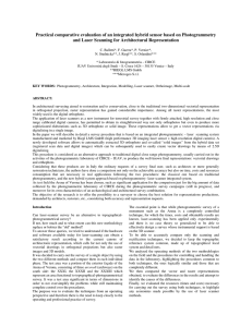 Practical comparative evaluation of an integrated hybrid sensor based on... and Laser Scanning for Architectural Representation