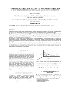 EVALUATION OF GEOMETRICAL ACCURACY IN DISPLACEMENT MONITORING