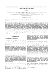 THE DEVELOPMENT OF A DIGITAL PHOTOGRAMMETRIC SOFTCOPY KIT FOR EDUCATIONAL PURPOSES