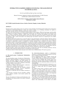 INTERACTIVE LEARNING MODULE ON SPATIAL VISUALISATION OF STATISTICAL DATA