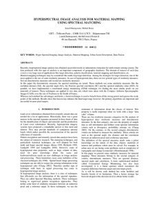 HYPERSPECTRAL IMAGE ANALYSIS FOR MATERIAL MAPPING USING SPECTRAL MATCHING