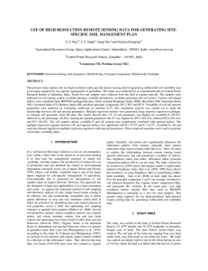 USE OF HIGH RESOLUTION REMOTE SENSING DATA FOR GENERATING SITE-