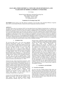 LEAF AREA INDEX RETRIEVAL USING IRS LISS-III SENSOR DATA AND