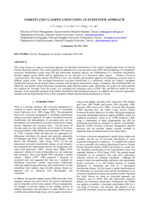 FORESTLAND CLASSIFICATION USING AN ECOSYSTEM APPROACH