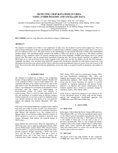 DETECTING CROP ROTATIONS IN CHINA USING AVHRR IMAGERY AND ANCILLARY DATA