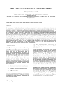 FOREST CANOPY DENSITY MONITORING, USING SATELLITE IMAGES