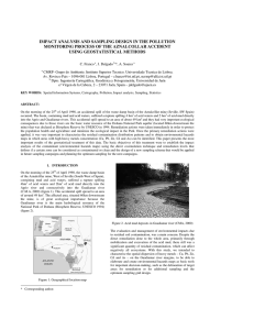 IMPACT ANALYSIS AND SAMPLING DESIGN IN THE POLLUTION USING GEOSTATISTICAL METHODS