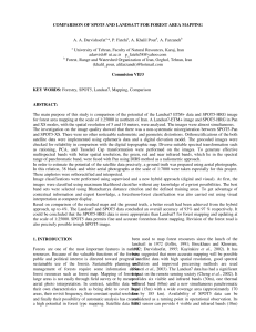 COMPARISON OF SPOT5 AND LANDSAT7 FOR FOREST AREA MAPPING