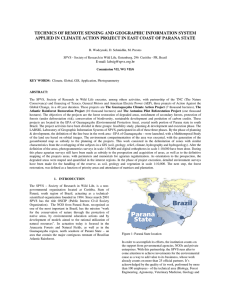 TECHNICS OF REMOTE SENSING AND GEOGRAPHIC INFORMATION SYSTEM