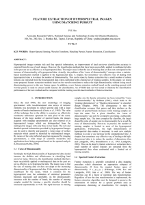 FEATURE EXTRACTION OF HYPERSPECTRAL IMAGES USING MATCHING PURSUIT