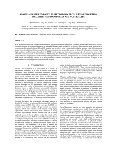 SINGLE AND STEREO BASED 3D METROLOGY FROM HIGH-RESOLUTION