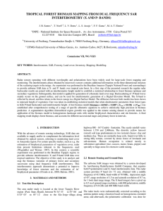 TROPICAL FOREST BIOMASS MAPPING FROM DUAL FREQUENCY SAR