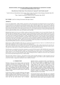 REMOTE SENSING AND GIS BASED APPROACH FOR ENVIRONMENTAL SENSITIVITY STUDIES