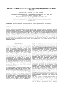 RAINFALL ESTIMATION USING SATELLITE DATA FOR PARAÍBA DO SUL BASIN (BRAZIL)