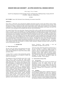 SENSOR WEB AND GEOSWIFT - AN OPEN GEOSPATIAL SENSING SERVICE