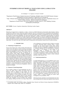 INTERPRETATION OF TROPICAL VEGETATION USING LANDSAT ETM+ IMAGERY