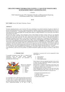 CREATING FOREST INFORMATION SYSTEM: A CASE STUDY FOR ISTANBUL