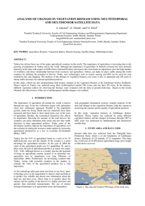 ANALYSIS OF CHANGES IN VEGETATION BIOMASS USING MULTITEMPORAL A. Akkartal