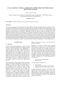 EVALUATION OF CAMERA CALIBRATION APPROACHES FOR VIDEO IMAGE DETECTION SYSTEMS