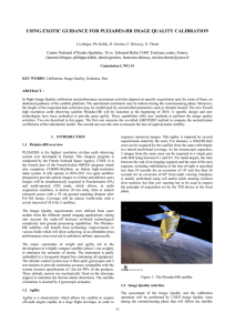 USING EXOTIC GUIDANCE FOR PLEIADES-HR IMAGE QUALITY CALIBRATION