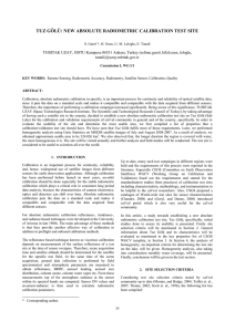 TUZ GÖLÜ: NEW ABSOLUTE RADIOMETRIC CALIBRATION TEST SITE