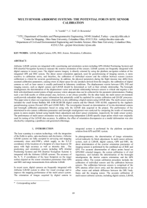 MULTI SENSOR AIRBORNE SYSTEMS: THE POTENTIAL FOR IN SITU SENSOR CALIBRATION