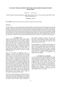 WAVELET SPECKLE REDUCTION FOR SAR IMAGERY BASED ON EDGE DETECTION