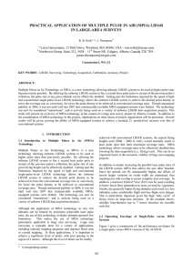 PRACTICAL APPLICATION OF MULTIPLE PULSE IN AIR (MPIA) LIDAR