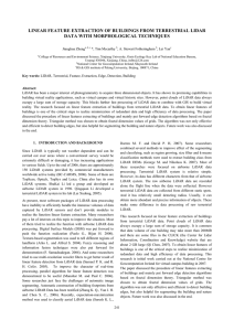 LINEAR FEATURE EXTRACTION OF BUILDINGS FROM TERRESTRIAL LIDAR  Jianghua Zheng