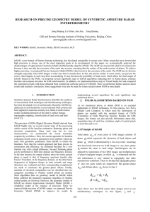 RESEARCH ON PRECISE GEOMETRY MODEL OF SYNTHETIC APERTURE RADAR INTERFEROMETRY