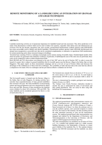 REMOTE MONITORING OF A LANDSLIDE USING AN INTEGRATION OF GB-INSAR