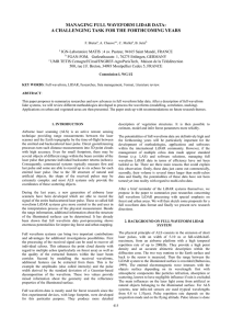MANAGING FULL WAVEFORM LIDAR DATA: