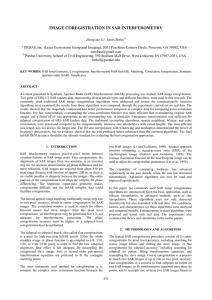 IMAGE COREGISTRATION IN SAR INTERFEROMETRY