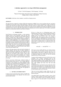 A database approach to very large LiDAR data management