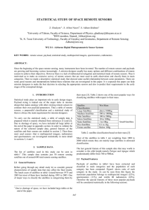 STATISTICAL STUDY OF SPACE REMOTE SENSORS