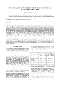 DSM GENERATION WITH HIGH RESOLUTION SPACE IMAGERY OVER MOUNTAINOUS FOREST AREA