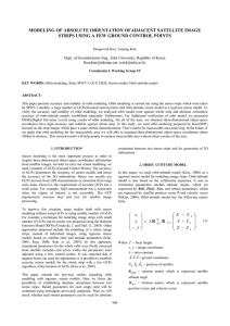 MODELING OF ABSOLUTE ORIENTATION OFADJACENT SATELLITE IMAGE