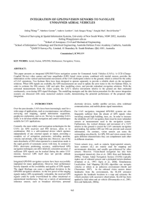 INTEGRATION OF GPS/INS/VISION SENSORS TO NAVIGATE UNMANNED AERIAL VEHICLES