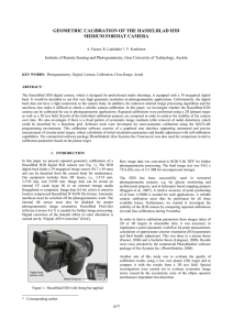 GEOMETRIC CALIBRATION OF THE HASSELBLAD H3D MEDIUM FORMAT CAMERA