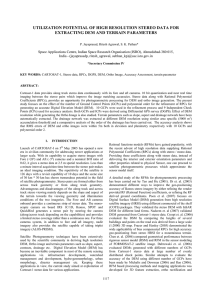 UTILIZATION POTENTIAL OF HIGH RESOLUTION STEREO DATA FOR