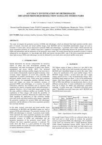 ACCURACY INVESTIGATION OF ORTHOIMAGES OBTAINED FROM HIGH RESOLUTION SATELLITE STEREO PAIRS