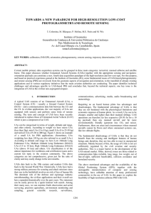 TOWARDS A NEW PARADIGM FOR HIGH-RESOLUTION LOW-COST PHOTOGRAMMETRYAND REMOTE SENSING