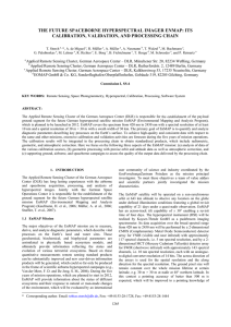 THE FUTURE SPACEBORNE HYPERSPECTRAL IMAGER ENMAP: ITS