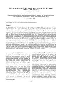 PRECISE GEOREFERENCING OF CARTOSAT IMAGERY VIA DIFFERENT ORIENTATION MODELS