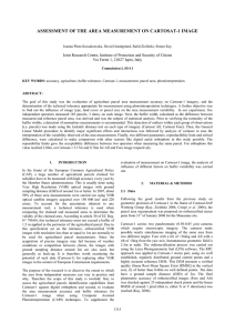 ASSESSMENT OF THE AREA MEASUREMENT ON CARTOSAT-1 IMAGE