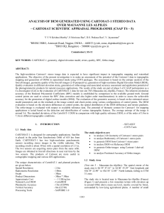 ANALYSIS OF DEM GENERATED USING CARTOSAT-1 STEREO DATA